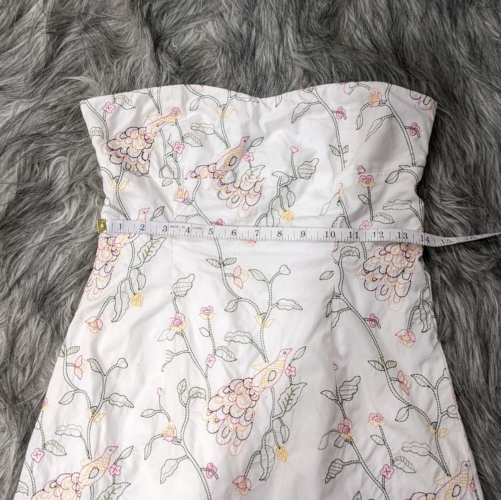 Tibi Tie-back Embroidered Strapless Dress - Picture 8 of 11